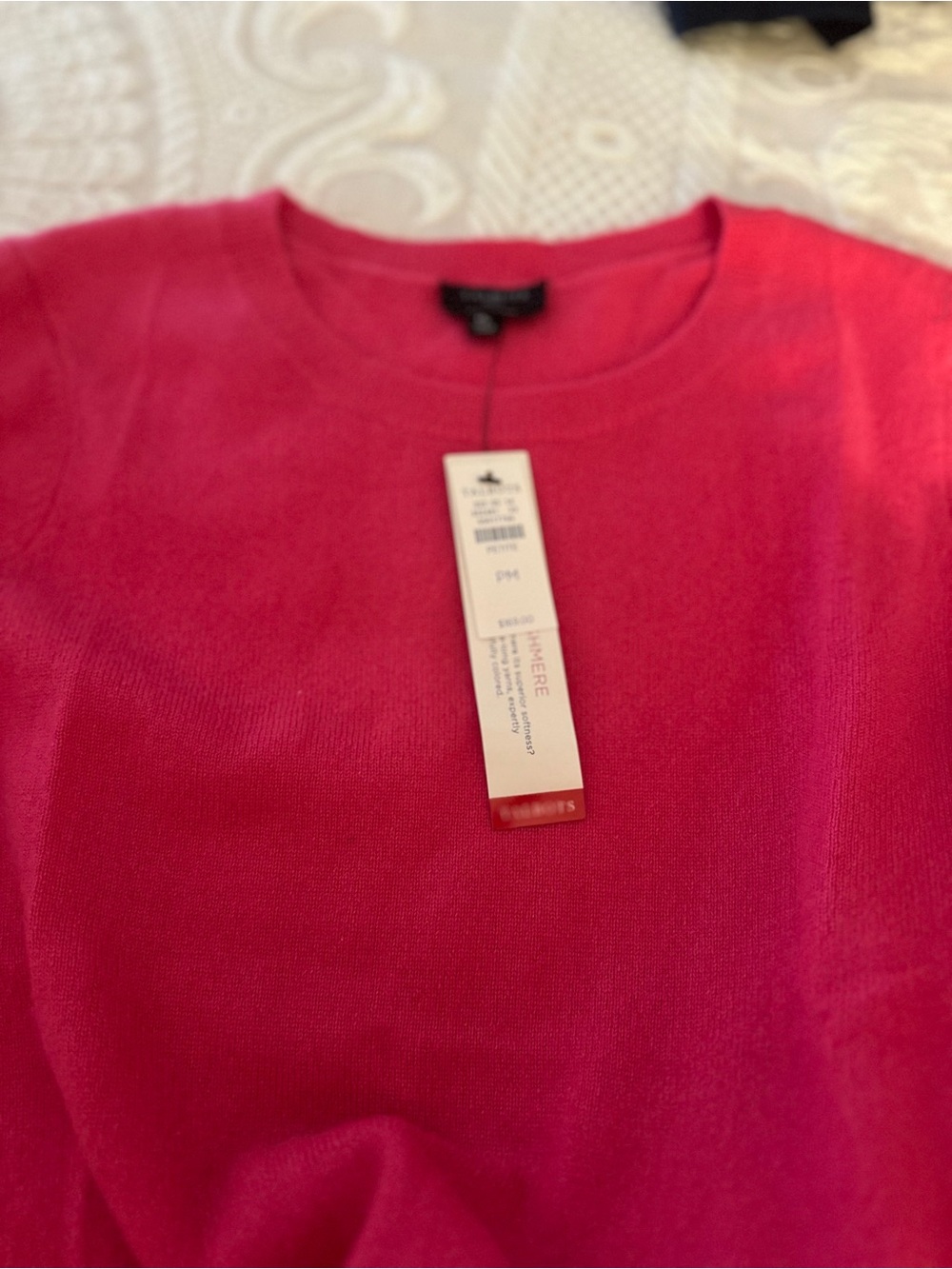 Talbots Women's Crewneck Sweater - Bright Hot Pink